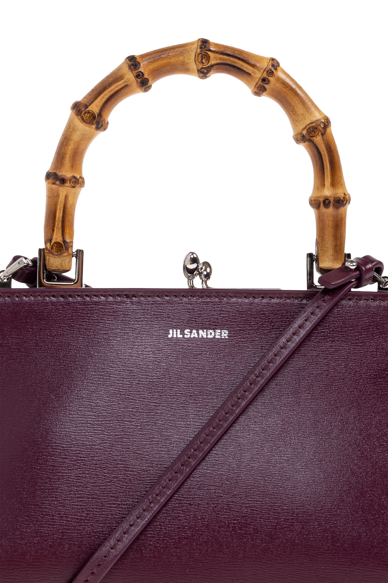 メル18260jilsander バッグ　ボルドー ハンドバッグ(ボルドー) | レディースファッション通販の